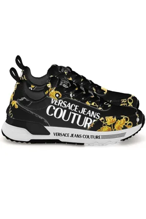 VERSACE Femme, Chaussures, Noir, Taille: 38 EU Baskets Élégants