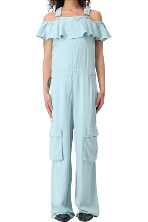 Moschino Femme, Combinaisons et Ensembles, Bleu, Taille: 40 FR Pantalon Jeans Élégant