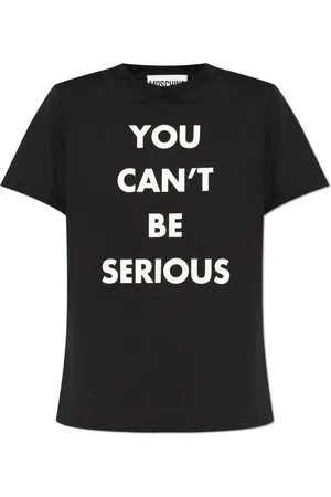 Moschino Femme, Tops, Noir, Taille: 36 FR T-shirt avec impression