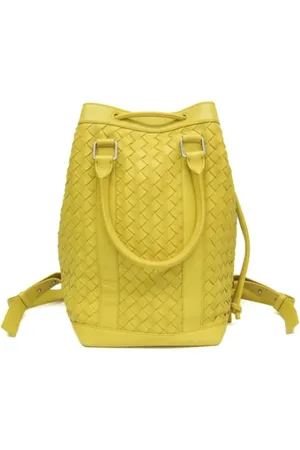 Bottega Veneta Femme, Pre-owned, Jaune, Taille: ONE Size Pre-owned Tissu sacs-dos