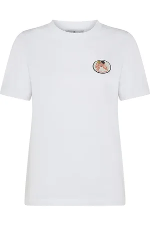 Fiorucci Femme, Tops, Blanc, Taille: 38 FR T-shirt Blanc avec Imprimé Anges