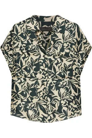 Elena Miro Femme, Blouses et Chemises, Multicolore, Taille: 42 FR Chemise en viscose Ecovero™ imprimée