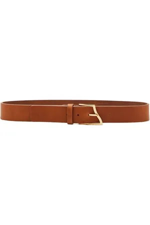 Silvano Biagini Femme, Accessoires, Brun, Taille: 110 CM Ceinture en cuir italien avec boucle ondulée