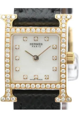 Hermès Femme, Pre-owned, Blanc, Taille: ONE Size Pre-owned Cuir montres