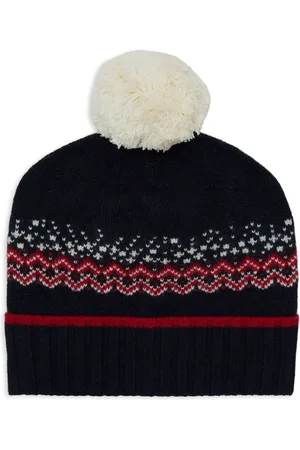 Gallo Unisex, Accessoires, Multicolore, Taille: ONE Size Bonnet de Noël bleu avec revers