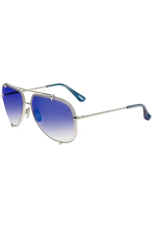 DITA EYEWEAR Unisex, Accessoires, Gris, Taille: ONE Size Lunettes de soleil Argent Bleu Talon