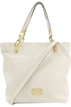Michael Kors Femme, Pre-owned, Blanc, Taille: ONE Size Pre-owned Tissu cabas