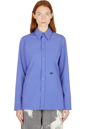Eytys Femme, Blouses et Chemises, Bleu, Taille: 38 FR Chemise Classique à Boutons