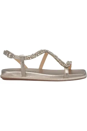 Alma en Pena Femme, Chaussures, Jaune, Taille: 36 EU Bride Brillante Sandale Plate