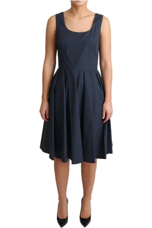 Dolce & Gabbana Femme, Robes, Bleu, Taille: 40 FR Robe A-Line Bleue à Pois