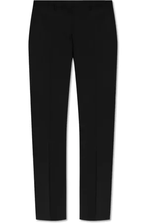 Helmut Lang Femme, Pantalons, Noir, Taille: 38 FR Pantalon en laine avec pli de