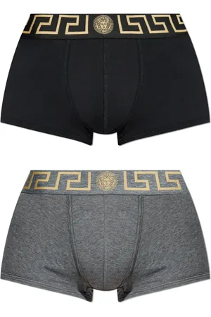 VERSACE Homme, Sous-vêtements, Noir, Taille: 3XL Deux pack de boxers