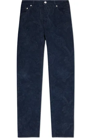Etro Homme, Pantalons, Bleu, Taille: W31 Pantalon en velours côtelé