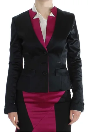 Exte Femme, Vestes, Noir, Taille: 38 FR Blazer de luxe noir rose