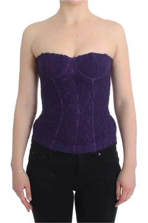 ERMANNO SCERVINO Femme, Tops, Violet, Taille: 38 FR Bustier Corset en Dentelle Violette