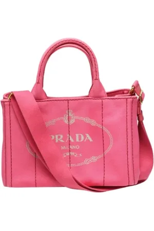 Prada Femme, Pre-owned, Rose, Taille: ONE Size Pre-owned Denim cabas