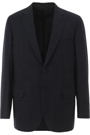 BRIONI Homme, Vestes, Bleu, Taille: L Veste Monopetto Vichy Style Ravello