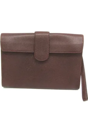 DELVAUX Femme, Pre-owned, Brun, Taille: ONE Size Pre-owned Cuir pochettes-minaudieres