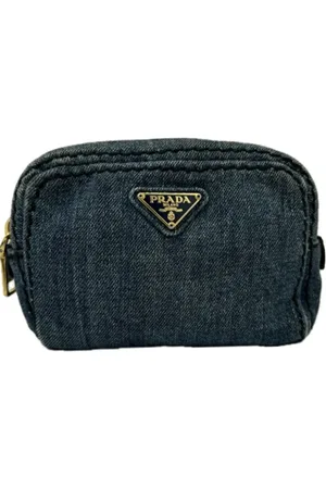 Prada Femme, Pre-owned, Bleu, Taille: ONE Size Pre-owned Coton trousses-de-toilette