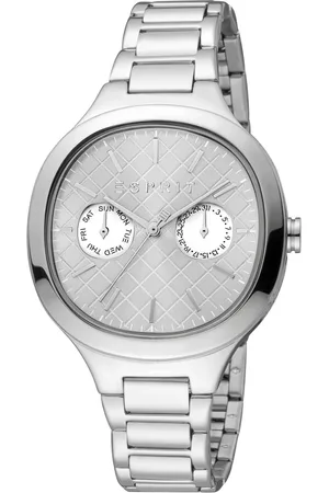 ESPRIT Femme, Accessoires, Gris, Taille: ONE Size Montre Analogique en Acier Inoxydable pour Femme