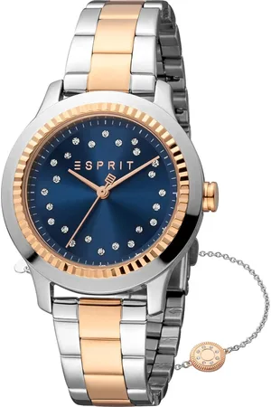 ESPRIT Femme, Accessoires, Gris, Taille: ONE Size Montre Analogique en Acier Inoxydable pour Femme
