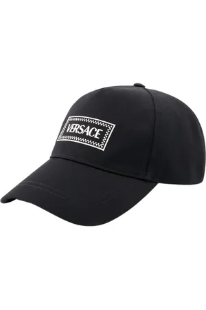 VERSACE Homme, Accessoires, Noir, Taille: 60 CM Casquette de Baseball en Coton Noir