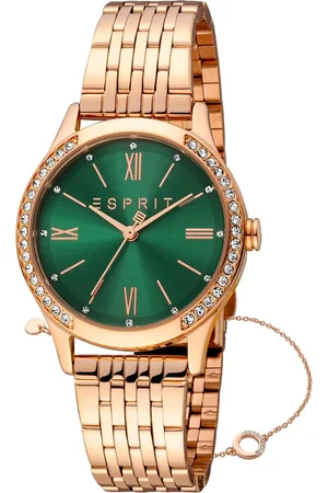 ESPRIT Femme, Accessoires, Jaune, Taille: ONE Size Stainless Steel Analog Watch for Women