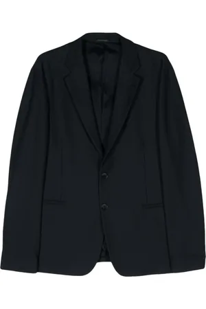 Giorgio Armani Homme, Vestes, Bleu, Taille: 2XL Veste Bleue Piqué Weave