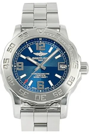 Breitling Pre-owned Femme, Pre-owned, Bleu, Taille: ONE Size Pre-owned Acier inoxydable montres