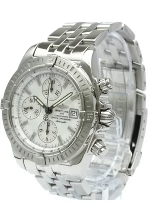 Breitling Pre-owned Femme, Pre-owned, Blanc, Taille: ONE Size Pre-owned Acier inoxydable montres