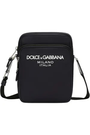 Dolce & Gabbana Homme, Sacs, Bleu, Taille: ONE Size Sac bandoulière en nylon bleu marine avec logo relief blanc