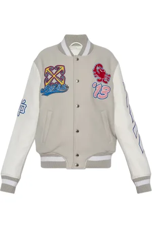 OFF-WHITE Femme, Vestes, Gris, Taille: 38 FR Veste avec Logo