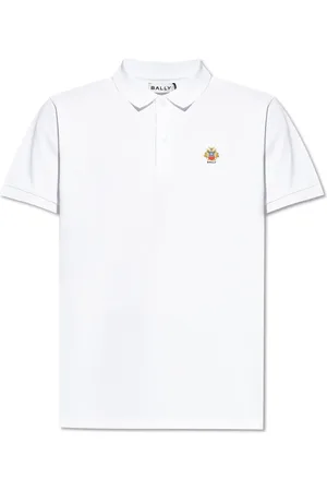 Bally Homme, Tops, Blanc, Taille: S Polo avec Logo