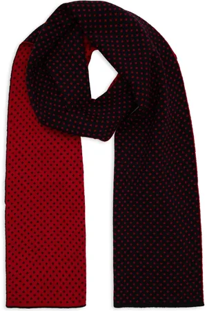 Gallo Homme, Accessoires, Multicolore, Taille: ONE Size Écharpe en Laine Bleue avec Motif de Lys
