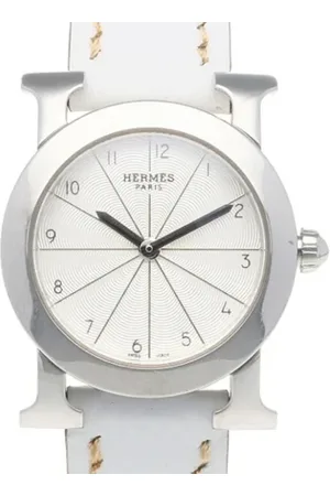 Hermès Femme, Pre-owned, Blanc, Taille: ONE Size Pre-owned Acier inoxydable montres
