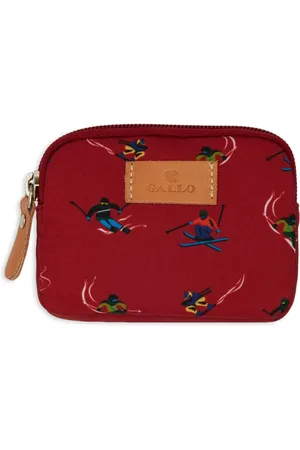 Gallo Unisex, Accessoires, Multicolore, Taille: ONE Size Pochette Unisexe Rouge avec Motif Skieur