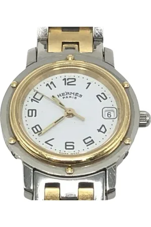 Hermès Femme, Pre-owned, Blanc, Taille: ONE Size Pre-owned Acier inoxydable montres