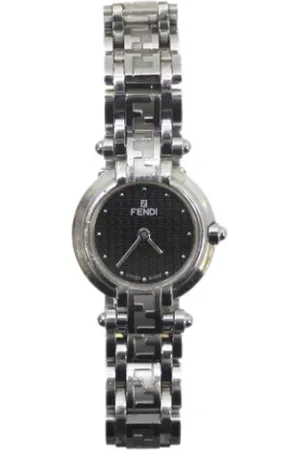 Fendi Femme, Pre-owned, Noir, Taille: ONE Size Pre-owned Acier inoxydable montres
