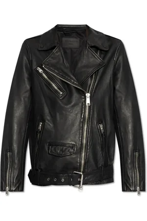 AllSaints Femme, Vestes, Noir, Taille: 40 FR Veste en cuir Billie