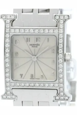 Hermès Femme, Pre-owned, Gris, Taille: ONE Size Pre-owned Acier inoxydable montres