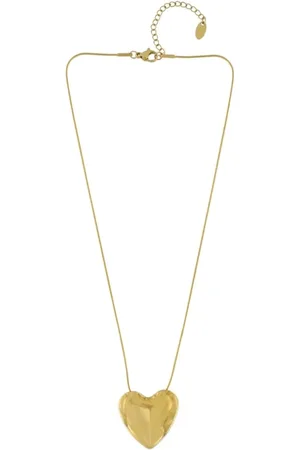 Dansk Copenhagen Femme, Accessoires, Jaune, Taille: ONE Size Collier Cœur Plaqué Or Amour