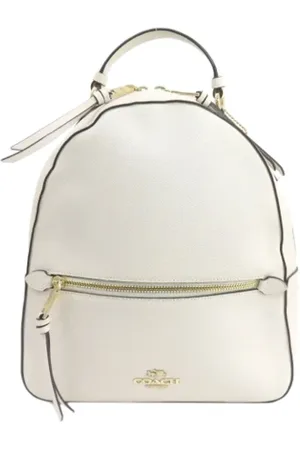 Coach Femme, Pre-owned, Blanc, Taille: ONE Size Pre-owned Cuir sacs-dos