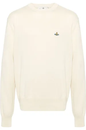Vivienne Westwood Homme, Pulls, , Taille: L Pull Tricot Blanc Crème