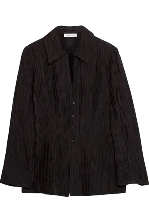 Ivy & Oak Femme, Blouses et Chemises, Noir, Taille: 42 FR Blouse en viscose plissée avec patte de boutonnage