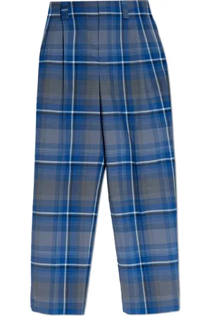 Marni Femme, Pantalons, Bleu, Taille: 38 FR Pantalon à carreaux