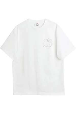 Soulland Unisex, Tops, Blanc, Taille: 2Xs/Xs T-shirt en Coton Biologique avec Strass
