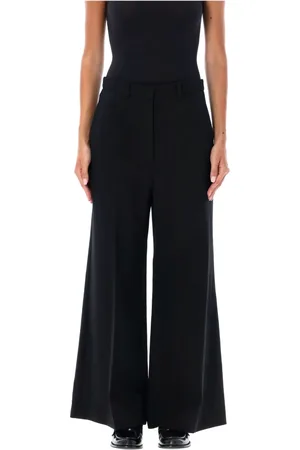 Low Classic Femme, Pantalons, Noir, Taille: 42 FR Pantalon Large Laine Noir