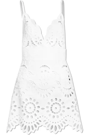 Dolce & Gabbana Femme, Robes, Blanc, Taille: 36 FR Robe ajourée