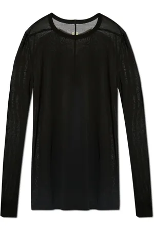 Rick Owens Homme, Tops, Noir, Taille: M T-shirt Level LS T