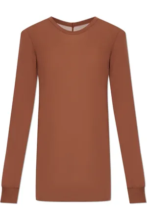 Rick Owens Homme, Tops, Brun, Taille: M T-shirt Basic